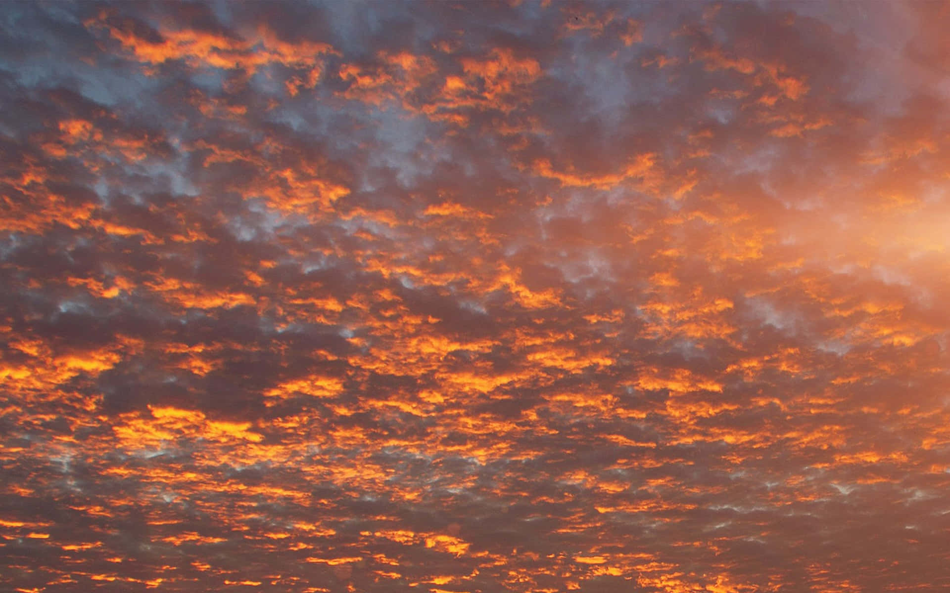 Fiery_ Sunset_ Cloudscape Wallpaper