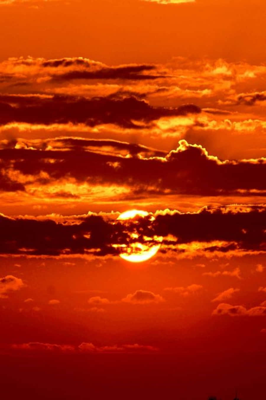 Fiery_ Sunset_ Sky Wallpaper