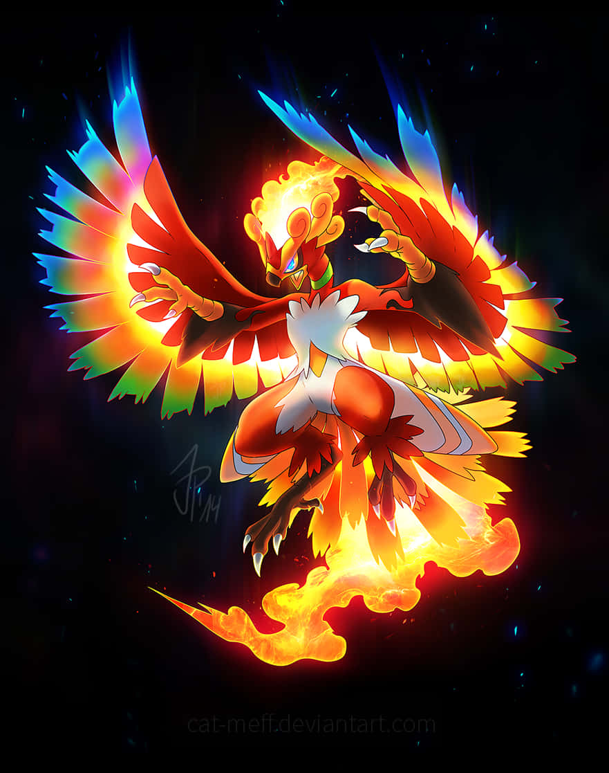 Fiery Talonflame Artwork Wallpaper