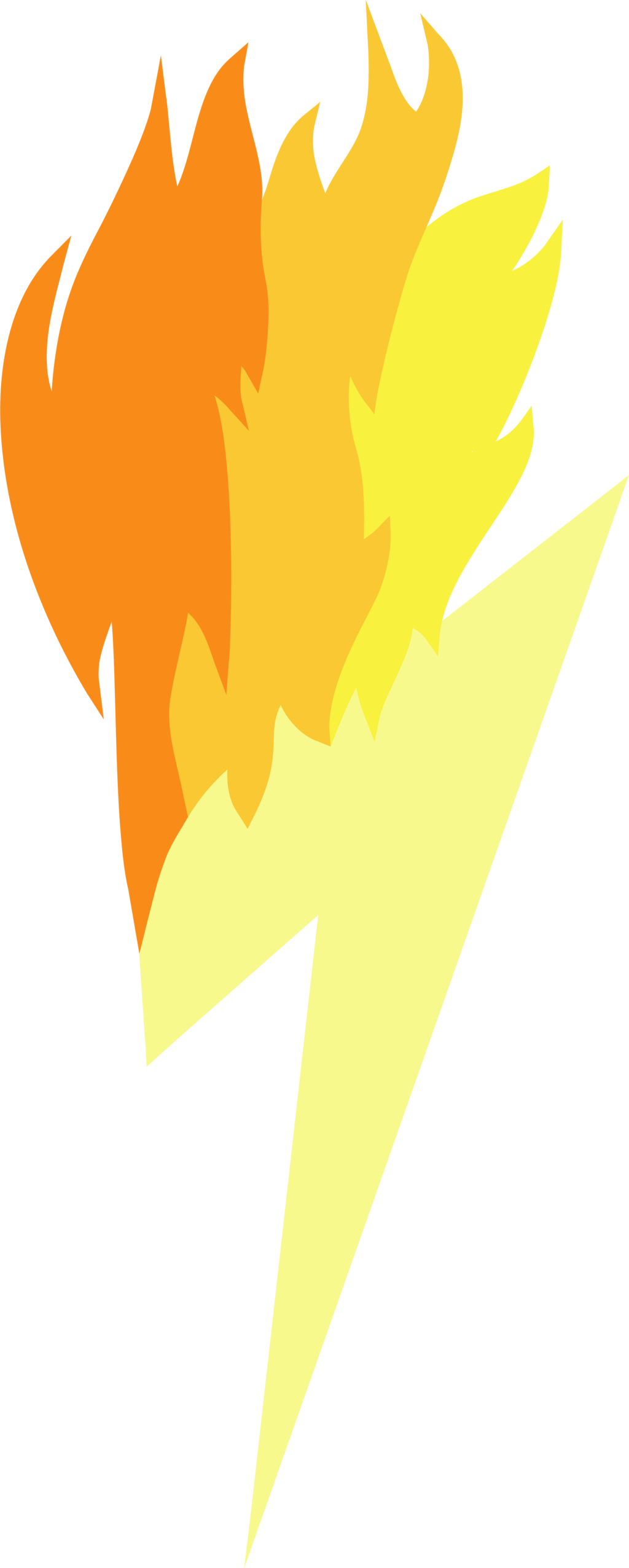 Fiery Thunderbolt Graphic PNG