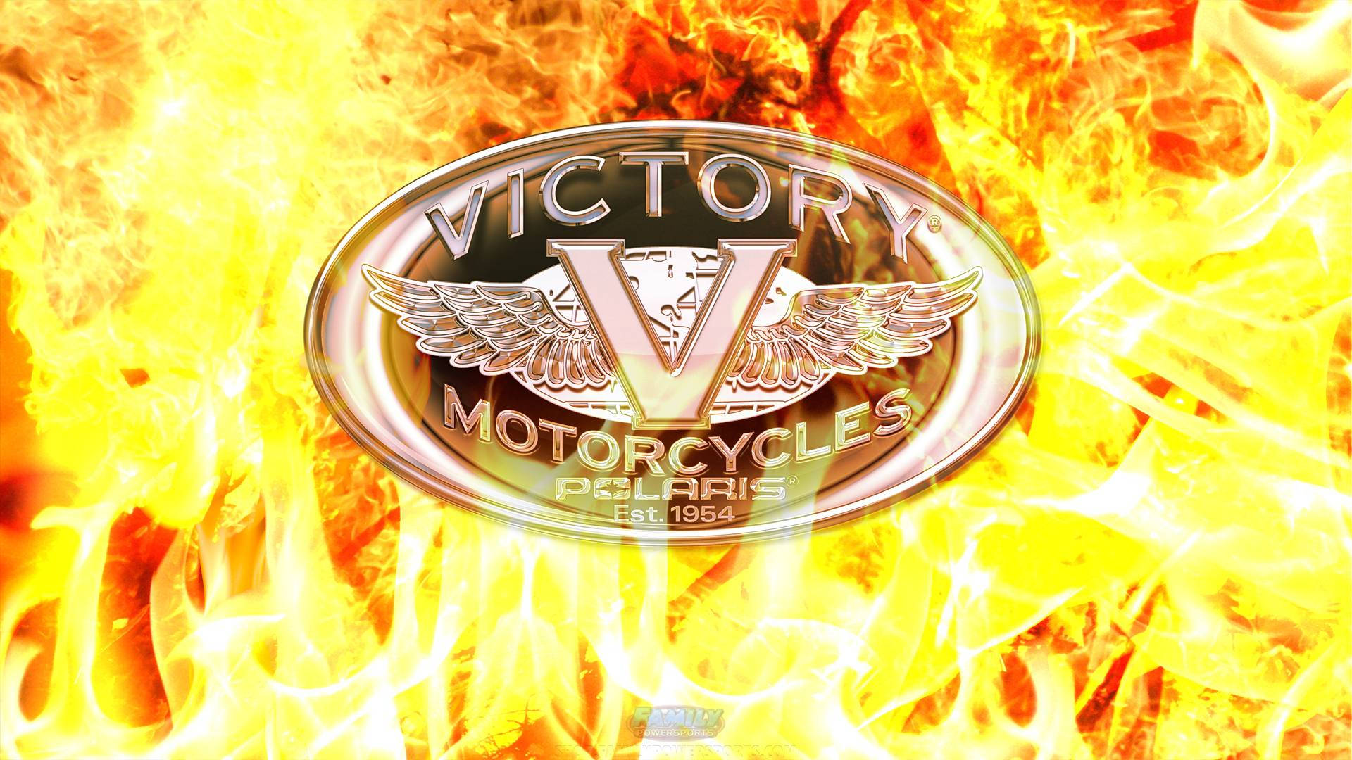 Fiery Victory Motorcycle