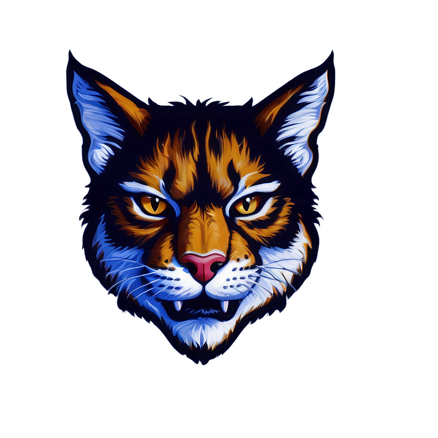 Fiery Wildcat Emblem Png Ssw PNG