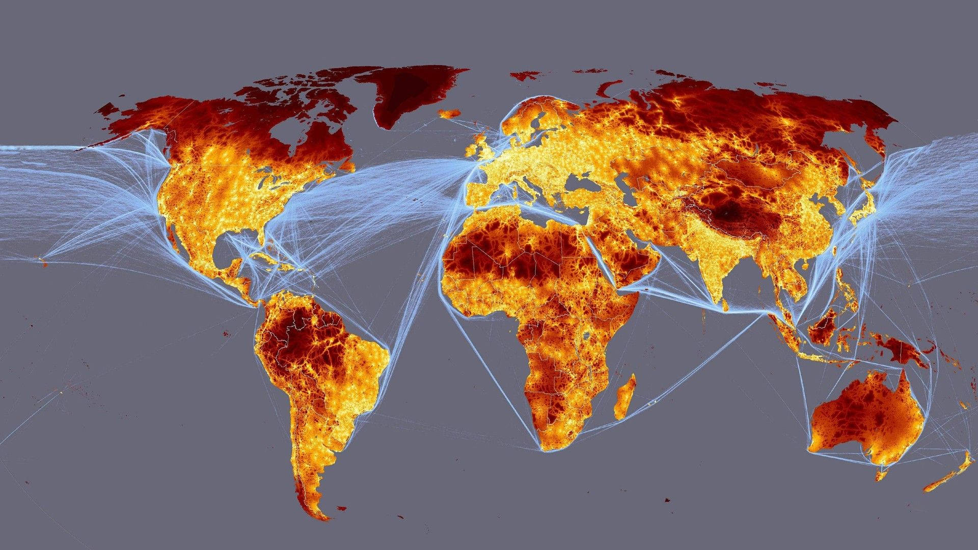 Fiery World Map
