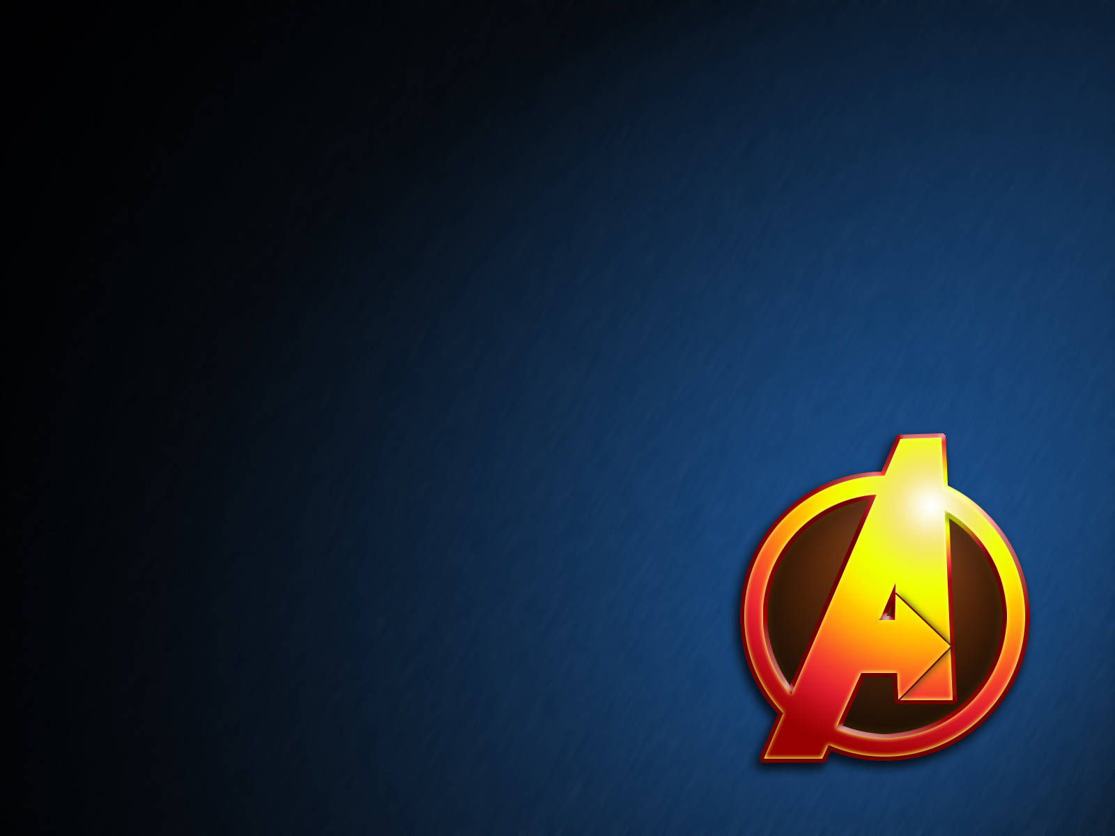 Fiery Yellow Avengers Logo Wallpaper