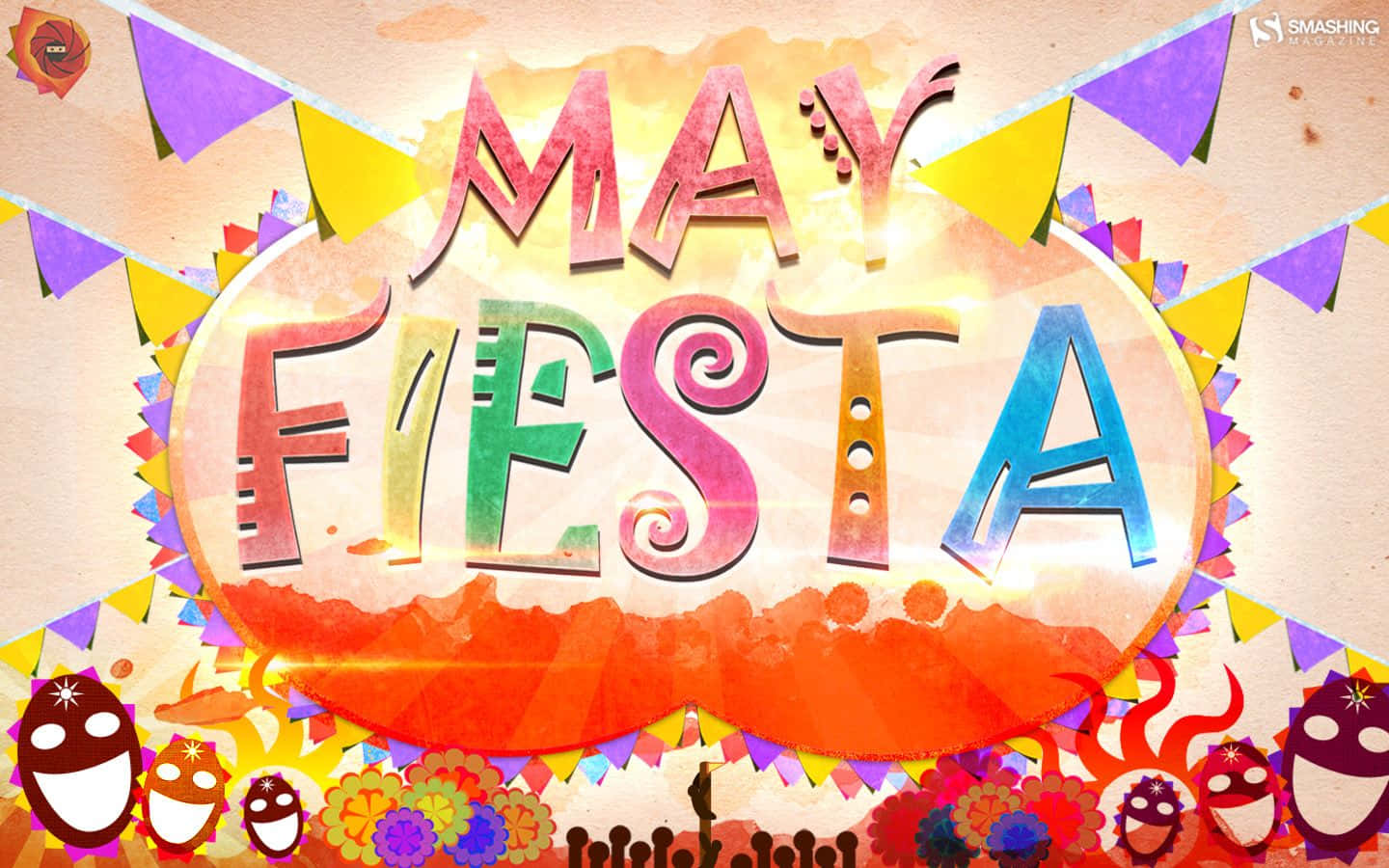 Fiesta May Colorful Landscape Background