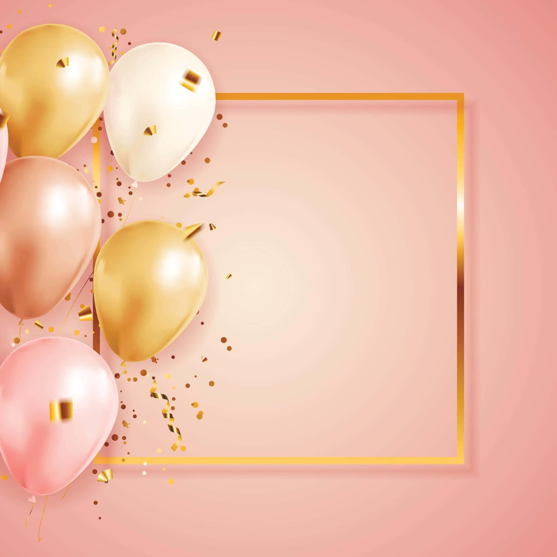 Fiesta Gold And Pink Theme Background