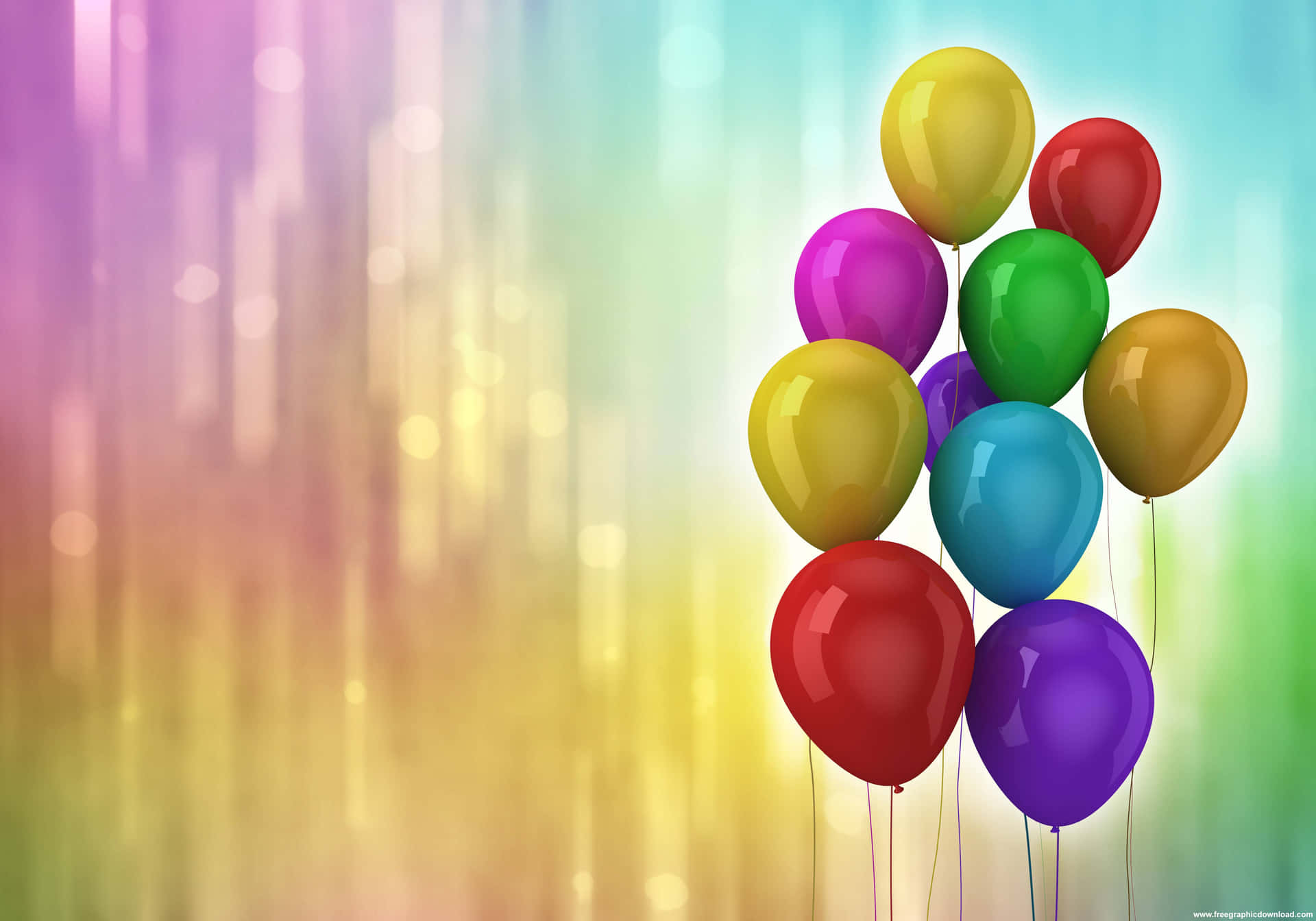 Fundode Tela Paisagem De Balões De Aniversário Da Fiesta.