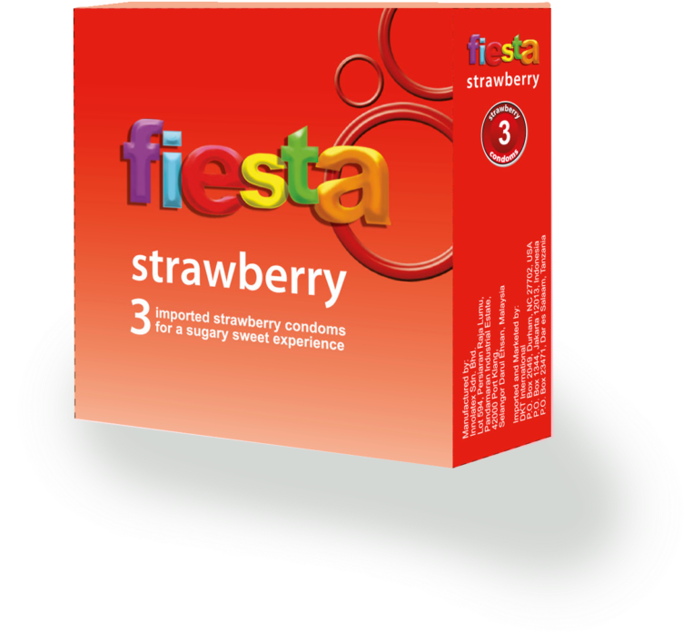 Fiesta Strawberry Condom Pack PNG