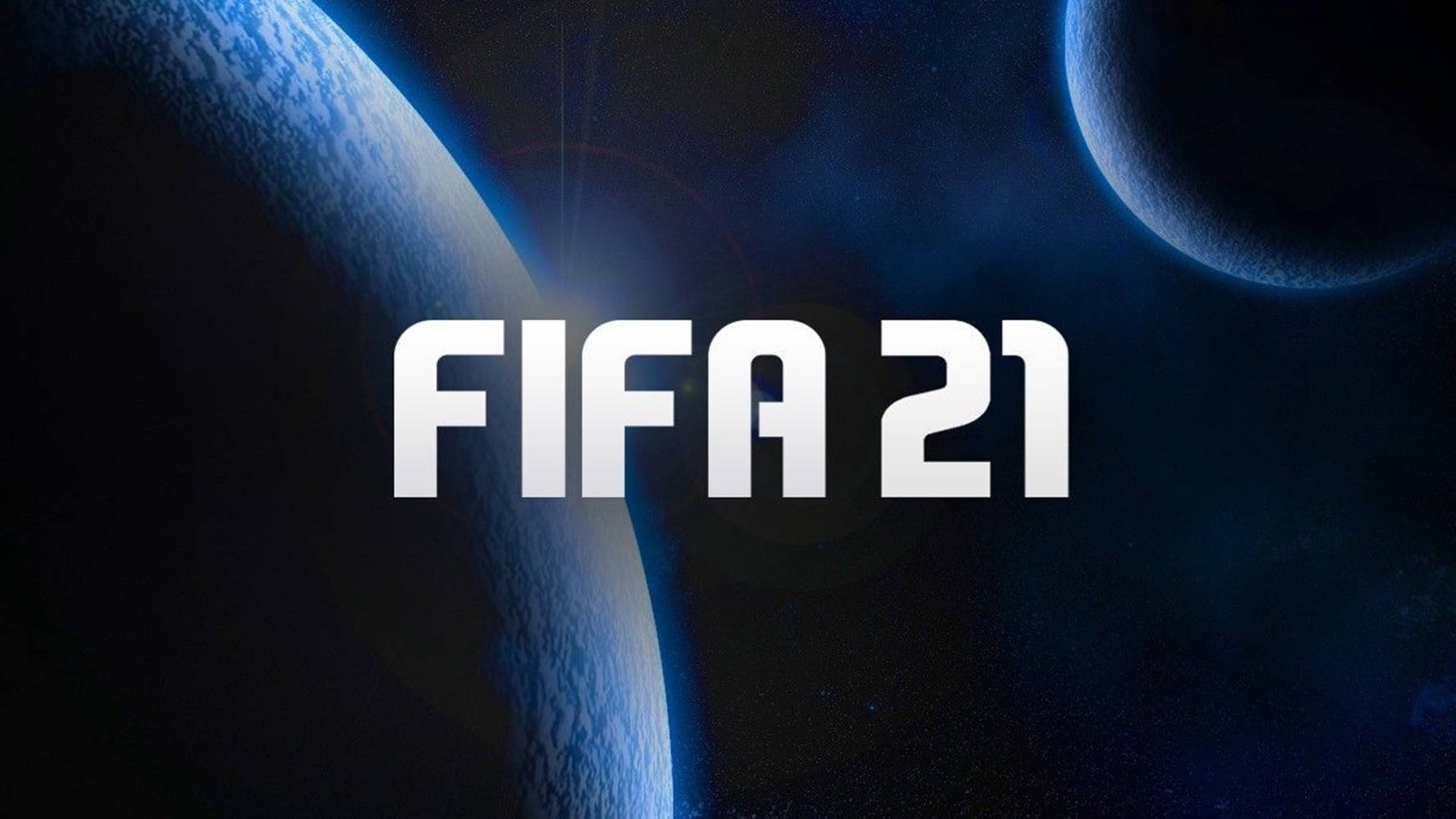 Intense Action in FIFA 21- Game's Logo on Dark Background Wallpaper