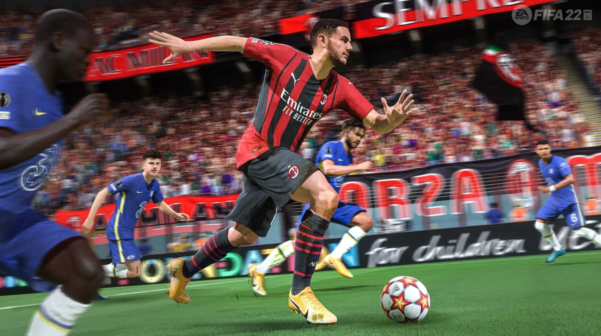 Exciting FIFA 22 Gameplay Action Wallpaper