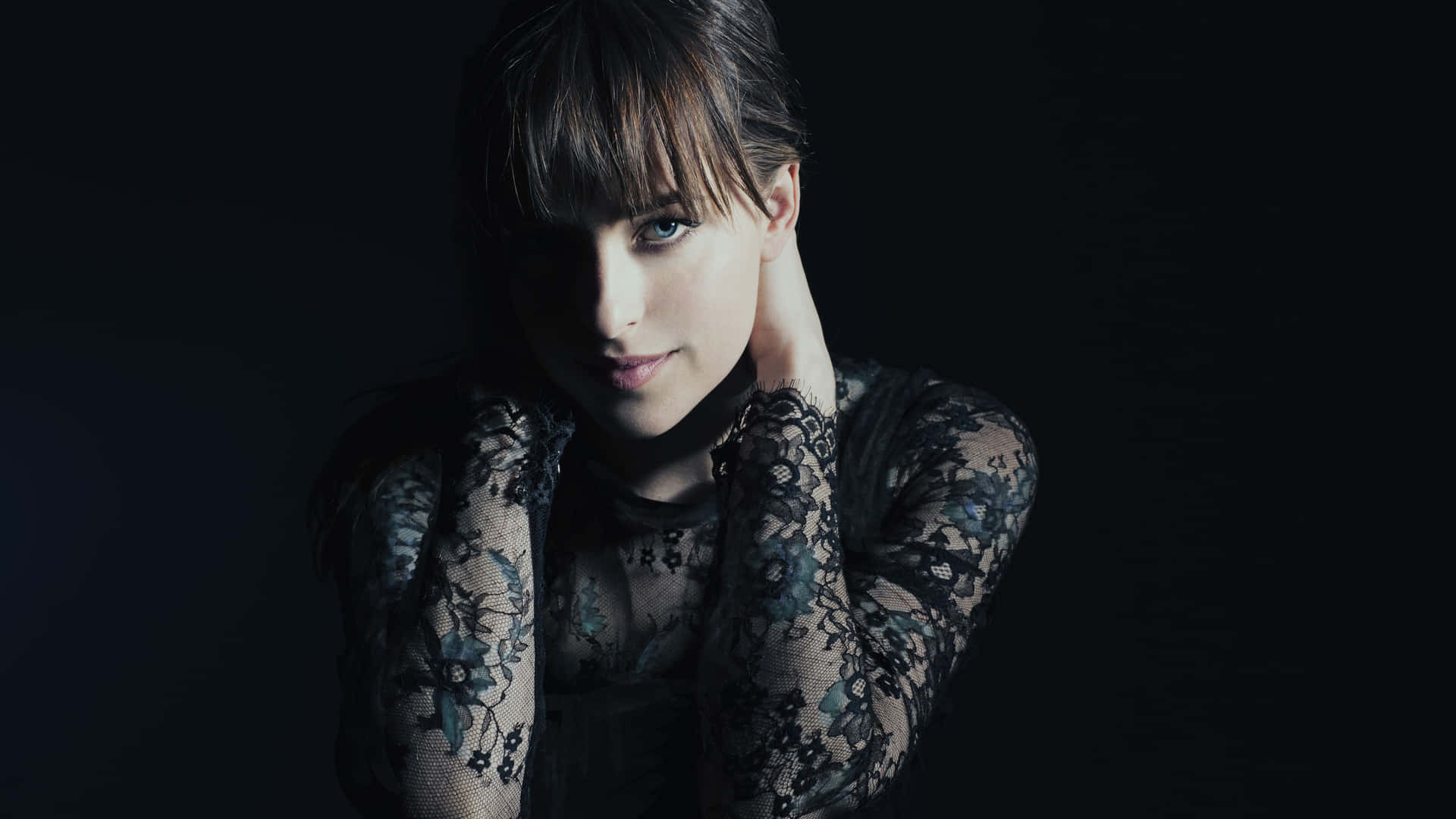 Fifty Shades Of Grey Anastasia In Black Wallpaper