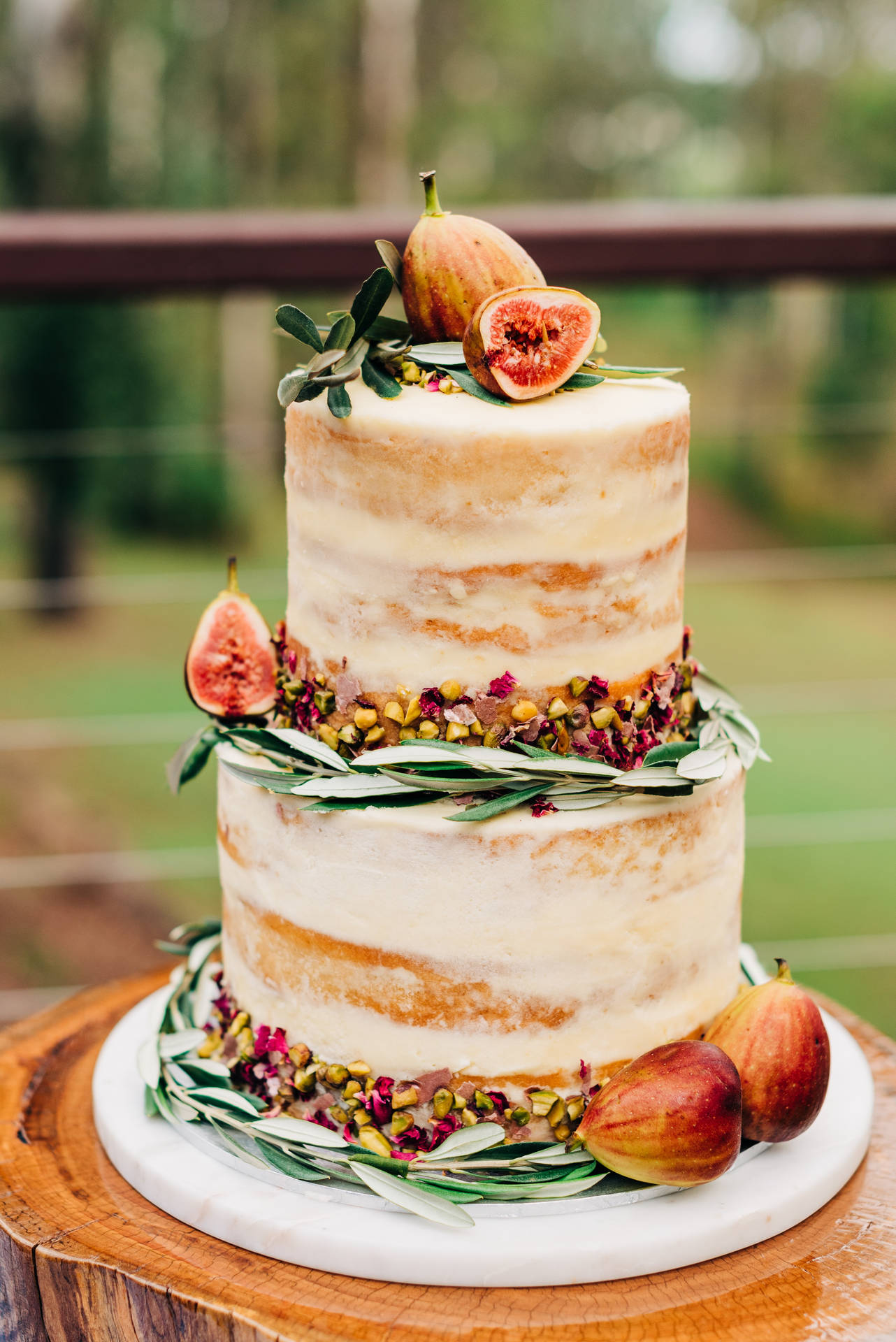 Fig And Champagne Wedding Cake