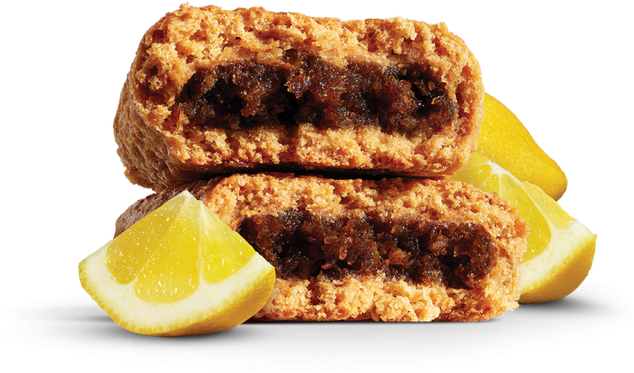 Fig Filled Cookie With Lemon Slices PNG