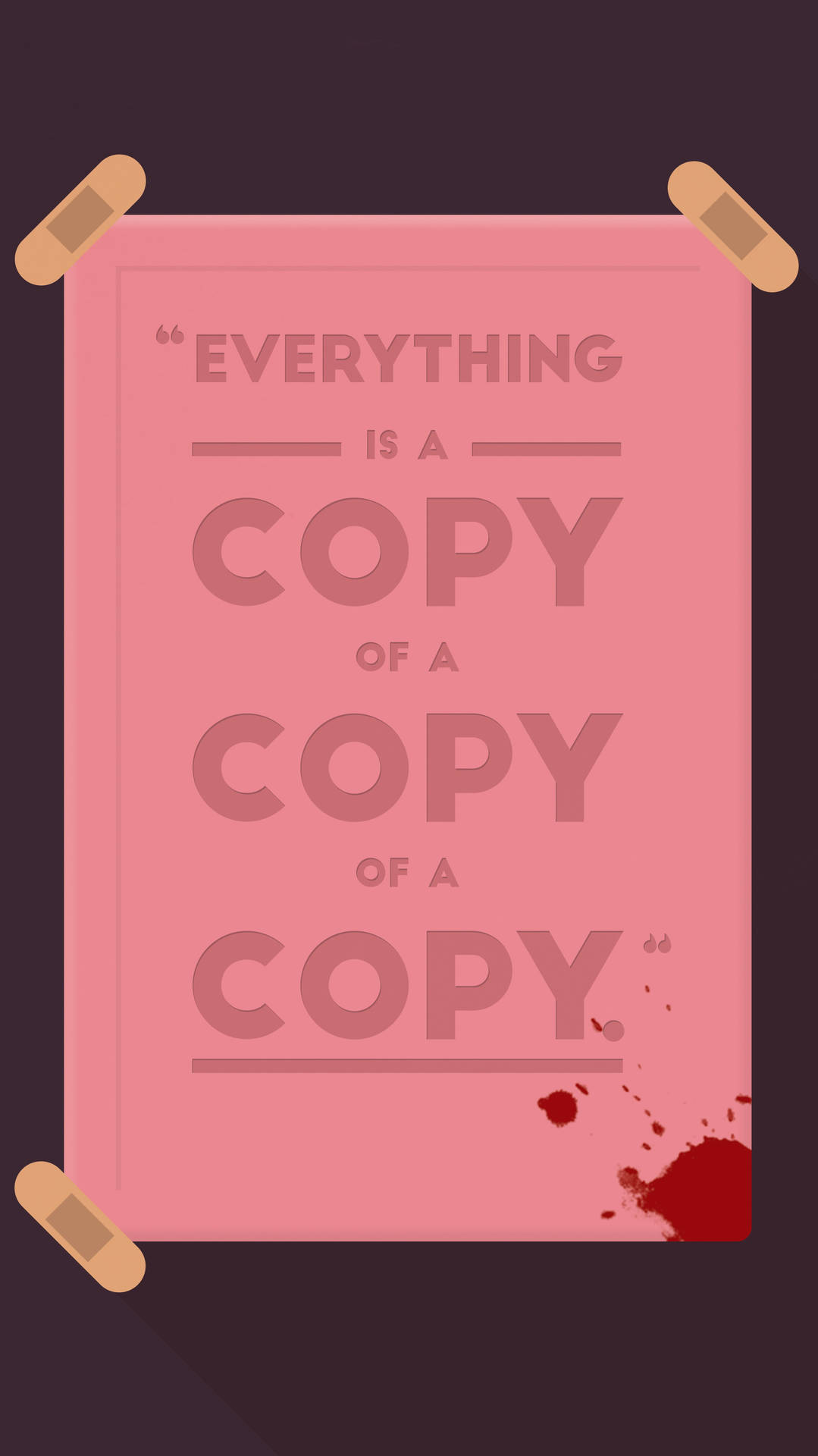 Fight Club Everything Is A Copy Wallpaper