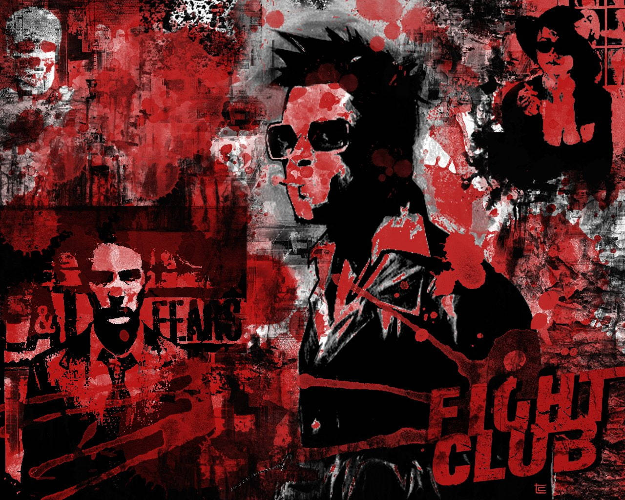 Fight Club Grunge Art Wallpaper
