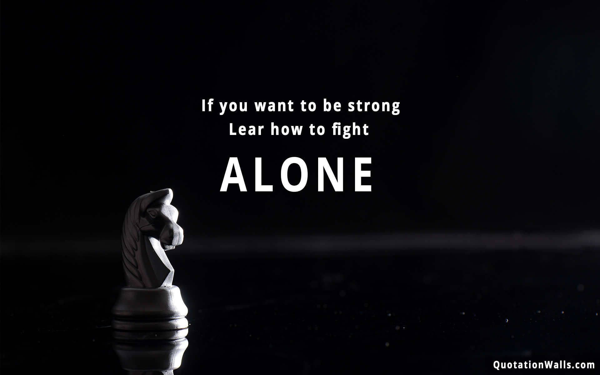 Fighting Alone Motivational Quote