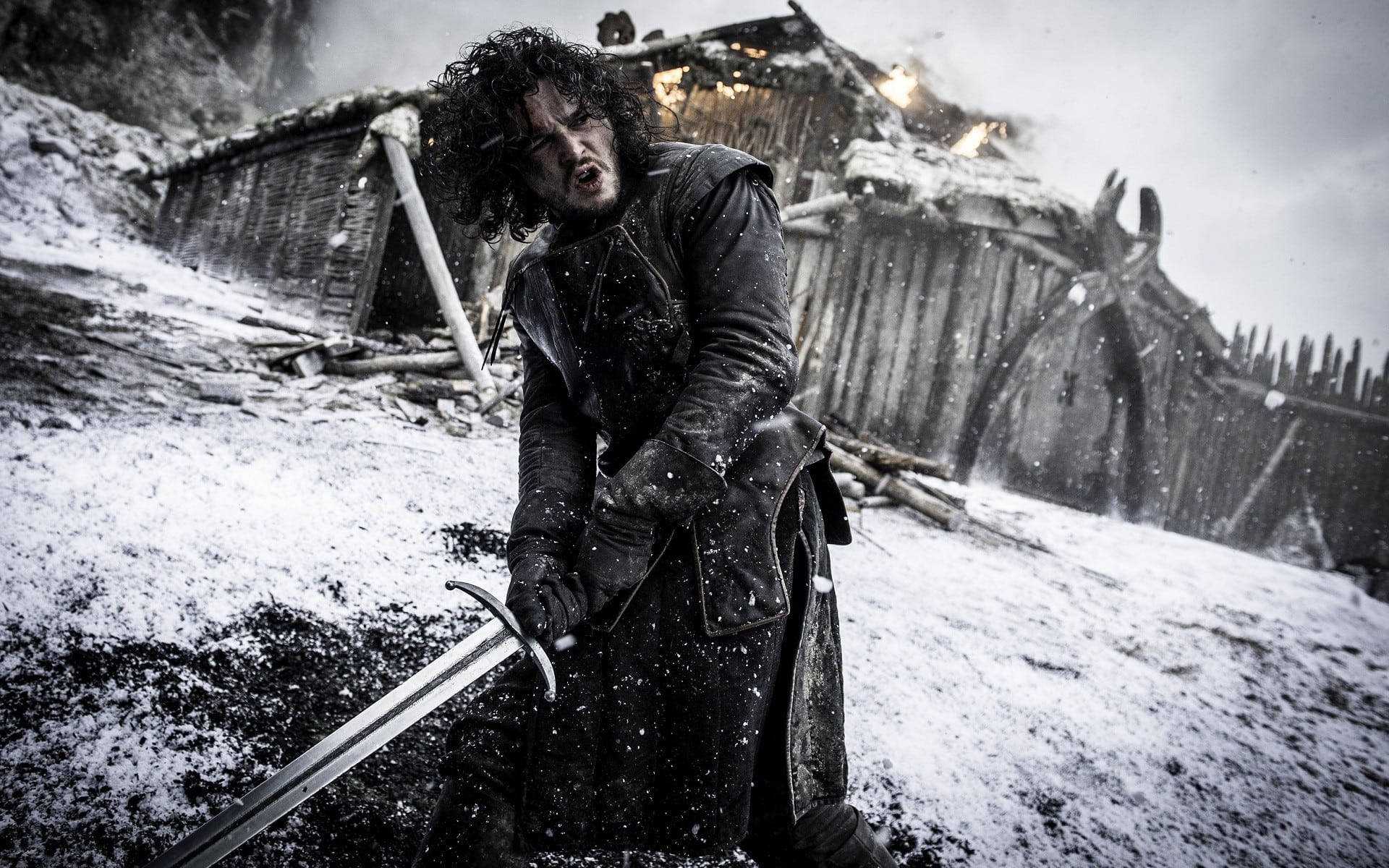 Fighting Jon Snow Game Of Thrones Wallpaper
