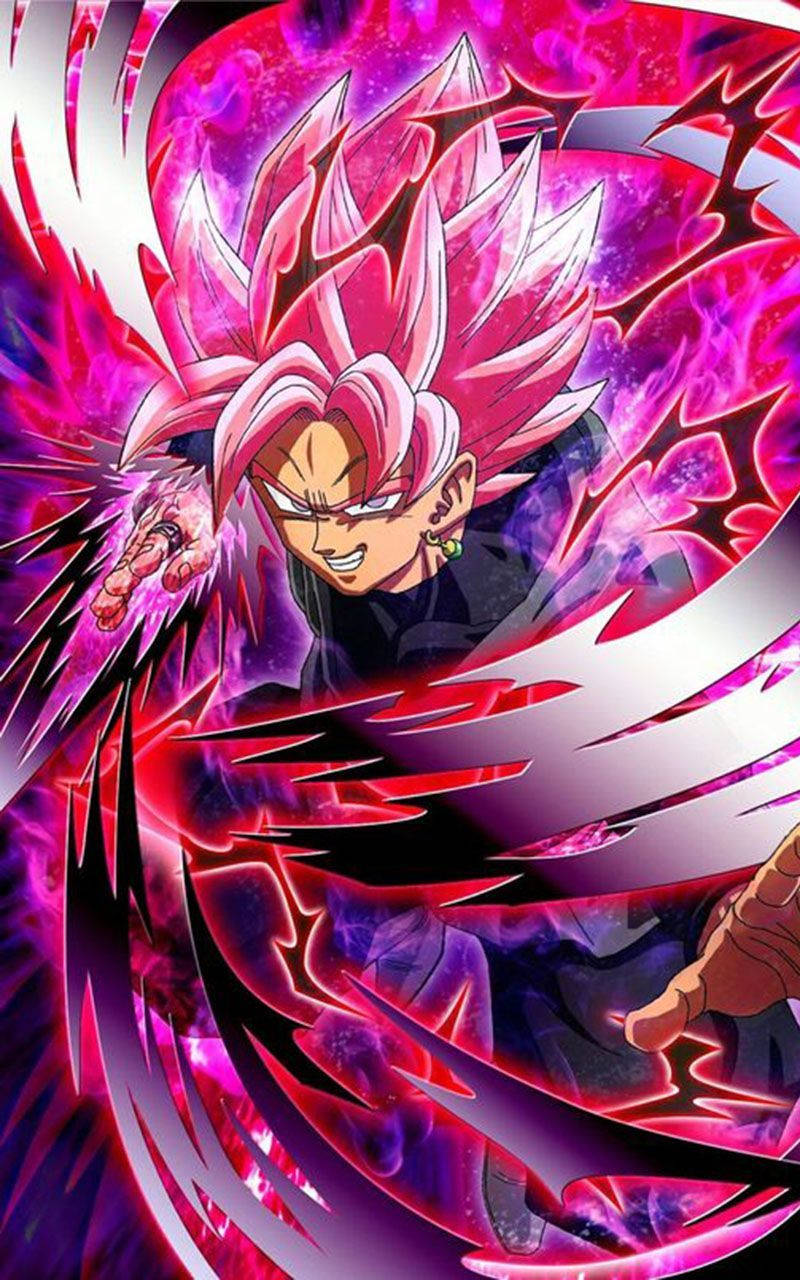 Fighting Powerful Black Goku Phone Background