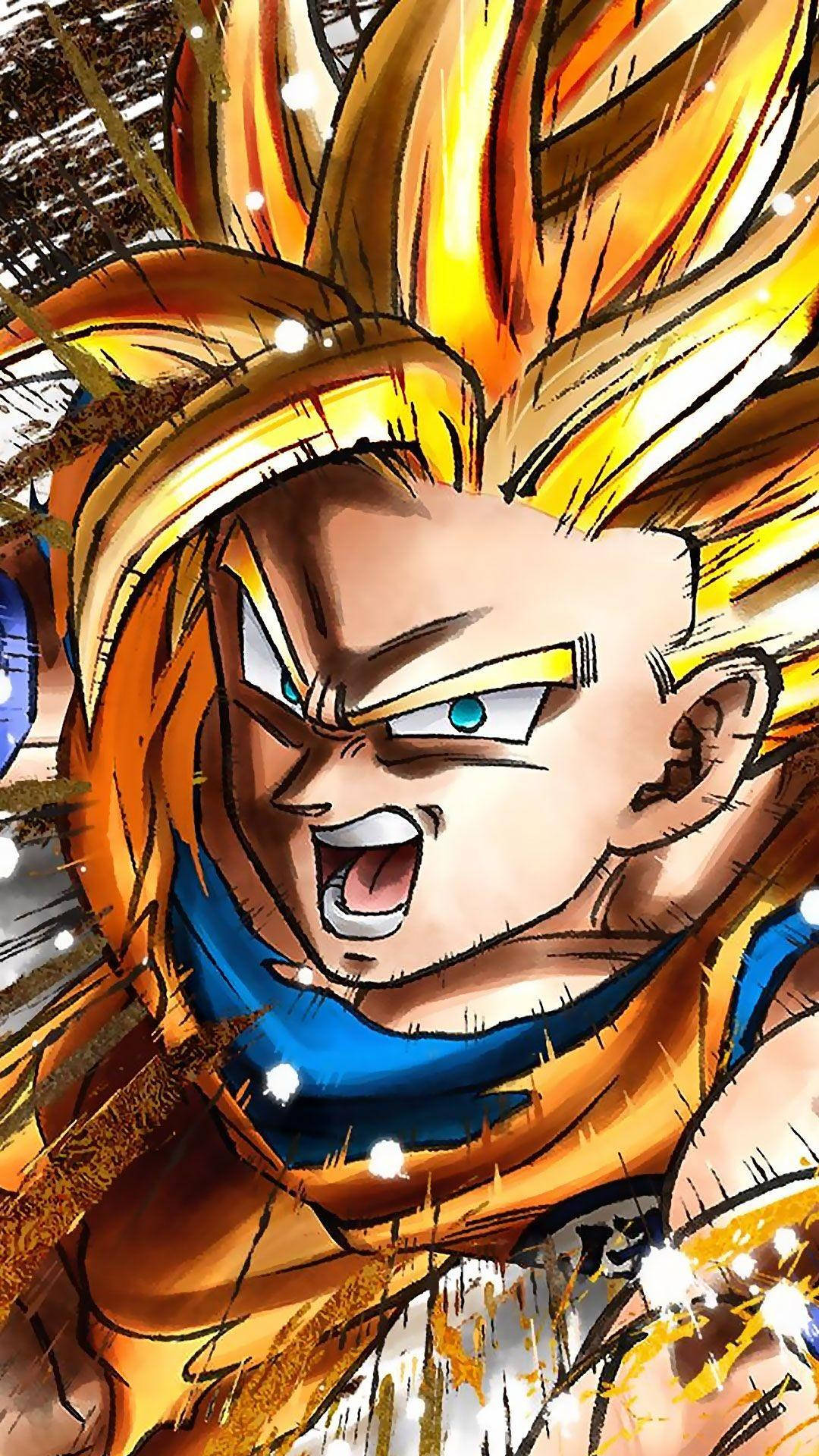 Download Fighting Saiyan Goku Dragon Ball Z Iphone Wallpaper |  