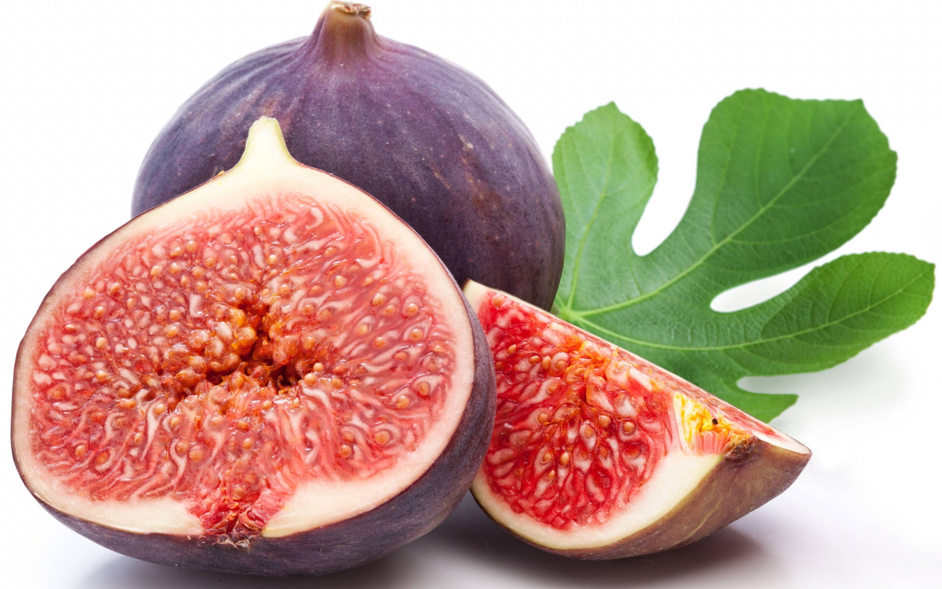Figs Fruit Cut Into Halves Wallpaper
