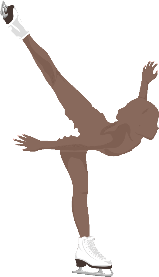 Figure Skater In Arabesque Pose PNG