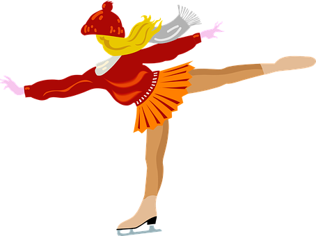 Figure Skating Girl Illustration PNG