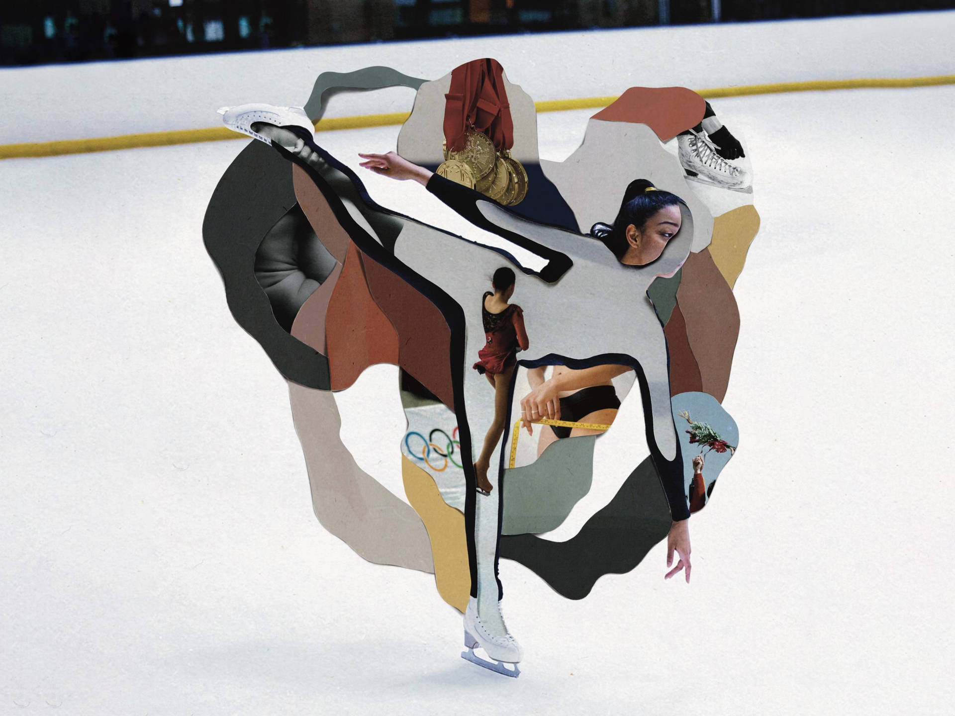 Figure Skating Sport Digital Art Wallpaper