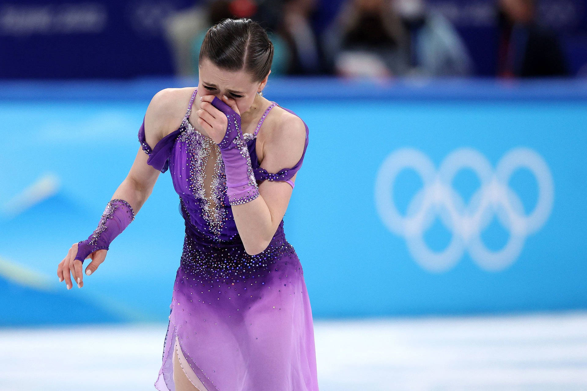 Figure Skating Star Kamila Valieva At Winter Olympic Games Wallpaper