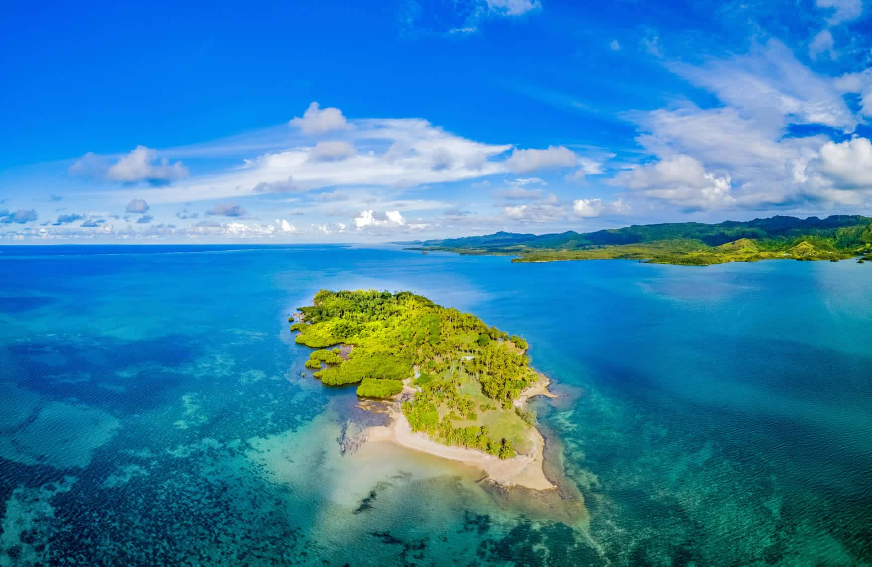 Greenery Sand Fiji Island Picture