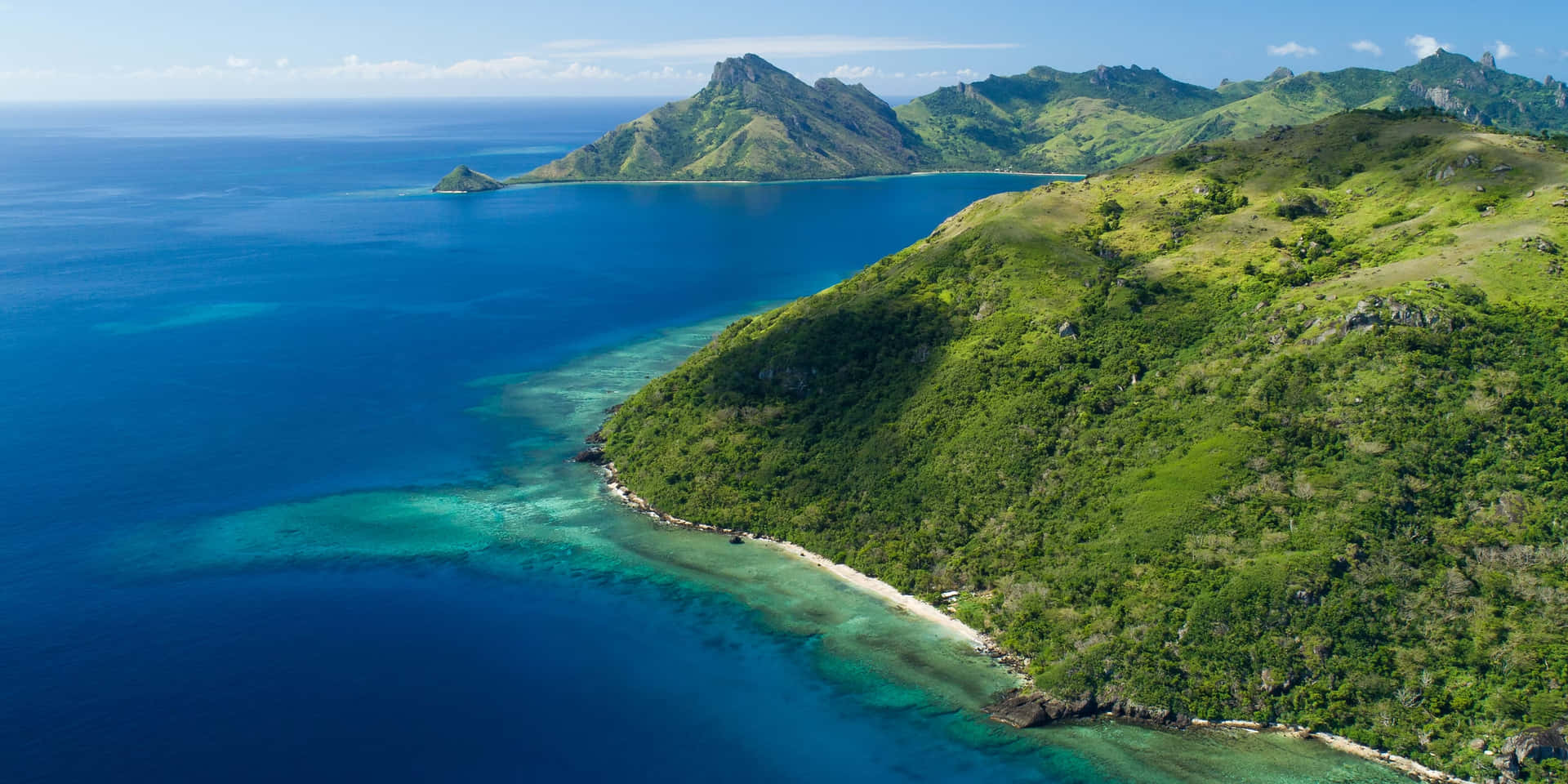 Imagenpanorámica De Las Islas Fiji Desde El Aire.