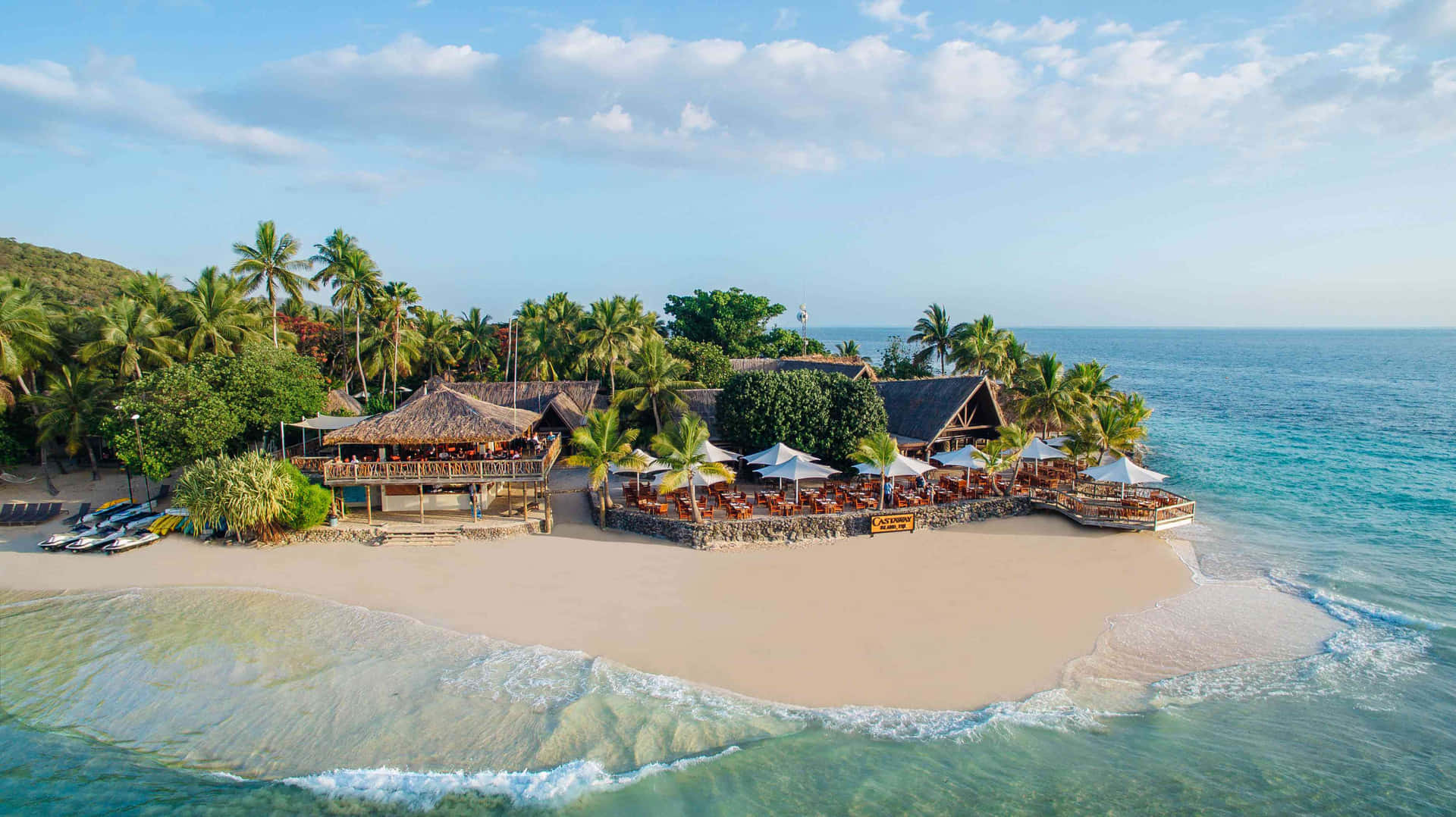 Beautiful Beach Restaurant Fiji Island Picture