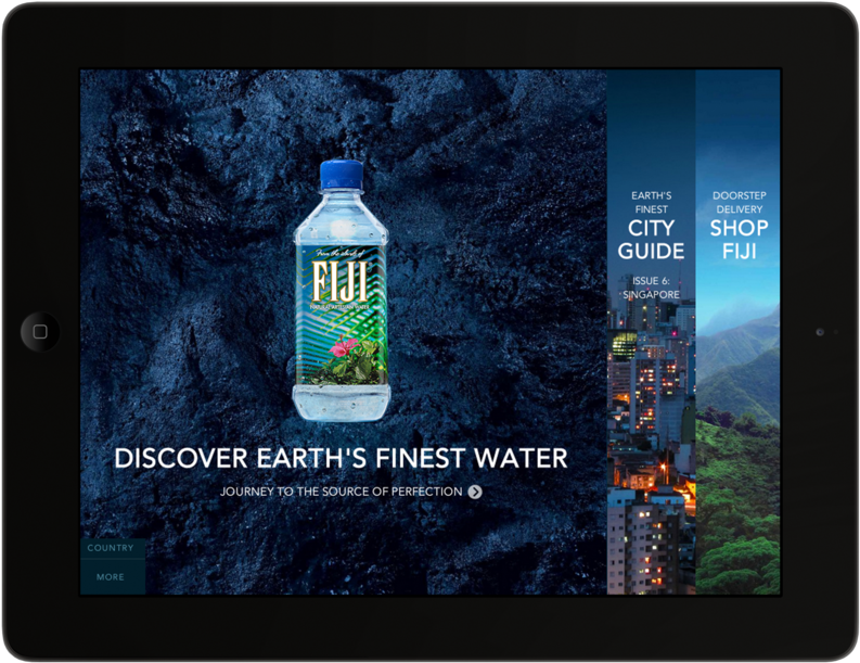 Fiji Water Advertisement Tablet PNG