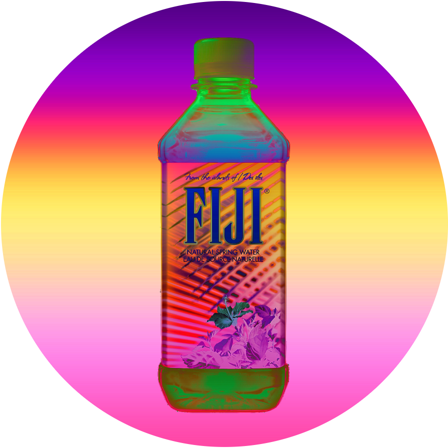 Fiji Water Bottle Artistic Background PNG