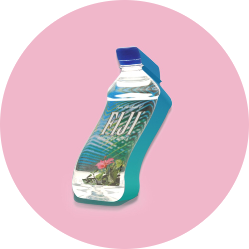 Fiji Water Bottle Artistic Background PNG