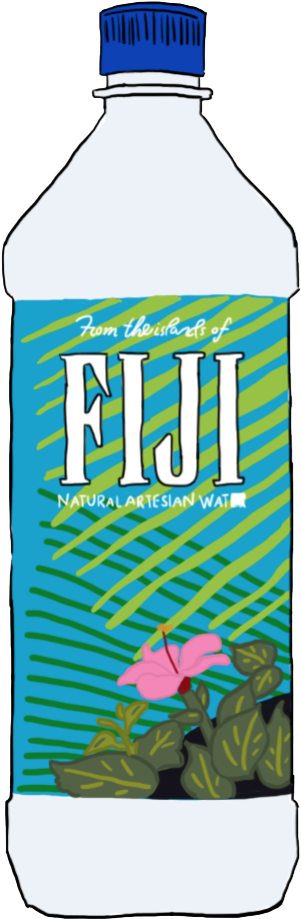 Fiji Water Bottle Artwork PNG