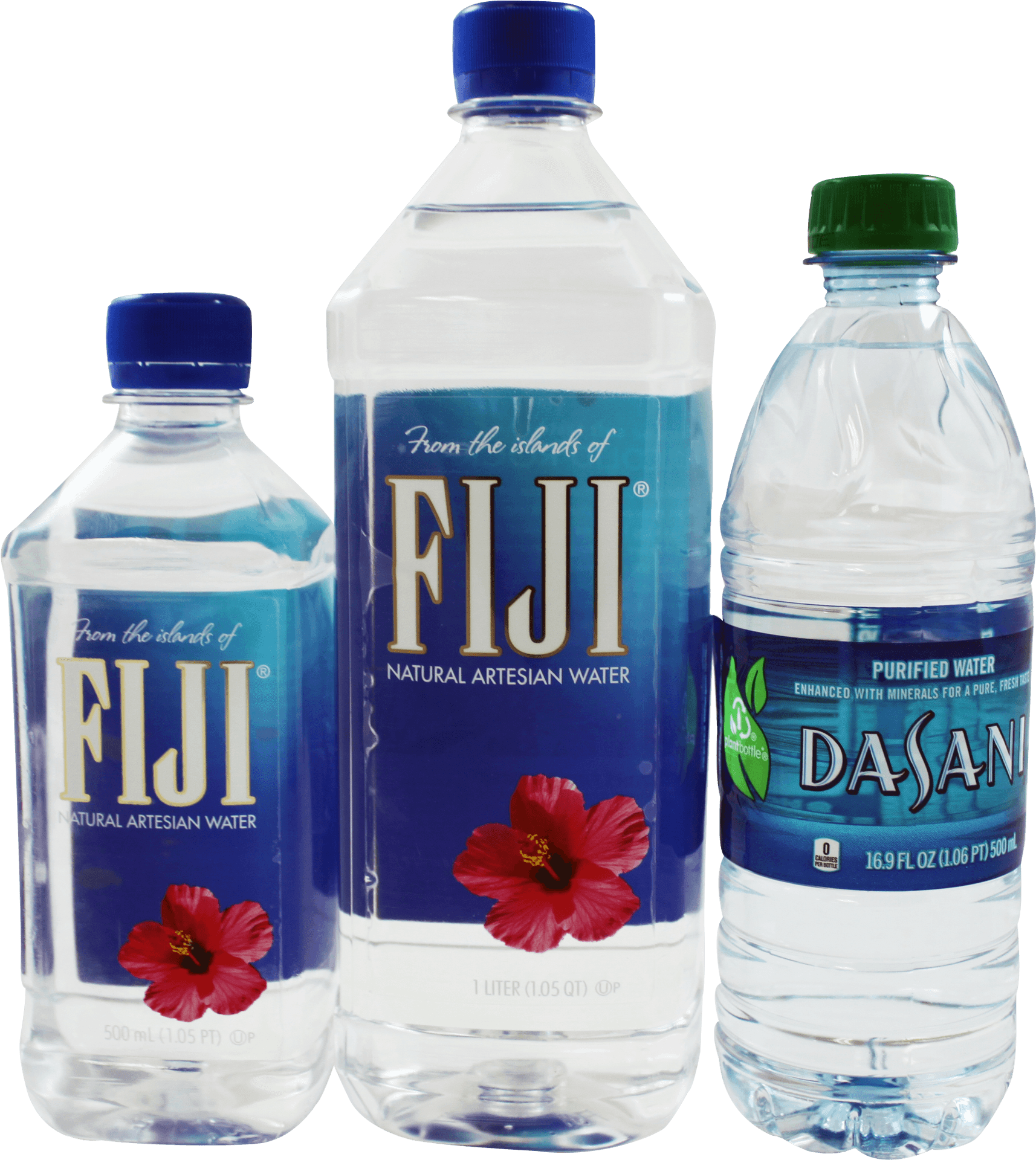 Fiji Water Bottles Variety PNG