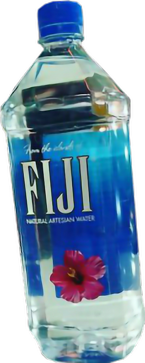 Download Fiji Water Bottlewith Flower | Wallpapers.com