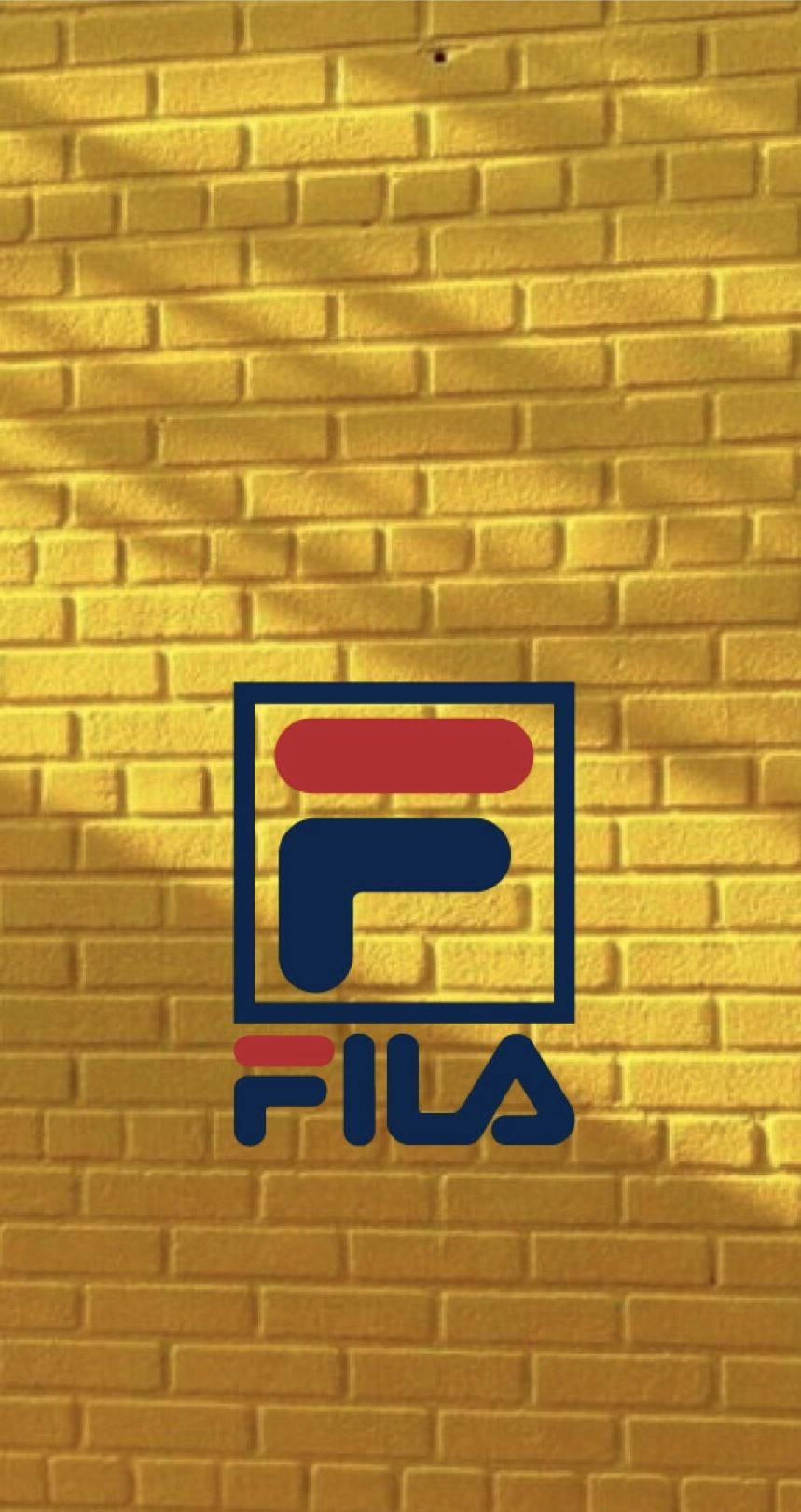 Fila Yellow Brick Wall Wallpaper