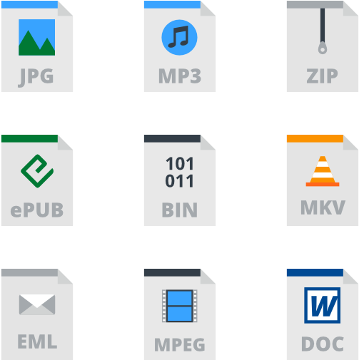 File Format Icons Grid PNG
