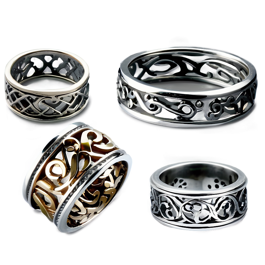 Filigree Artisan Rings Png Ovq PNG