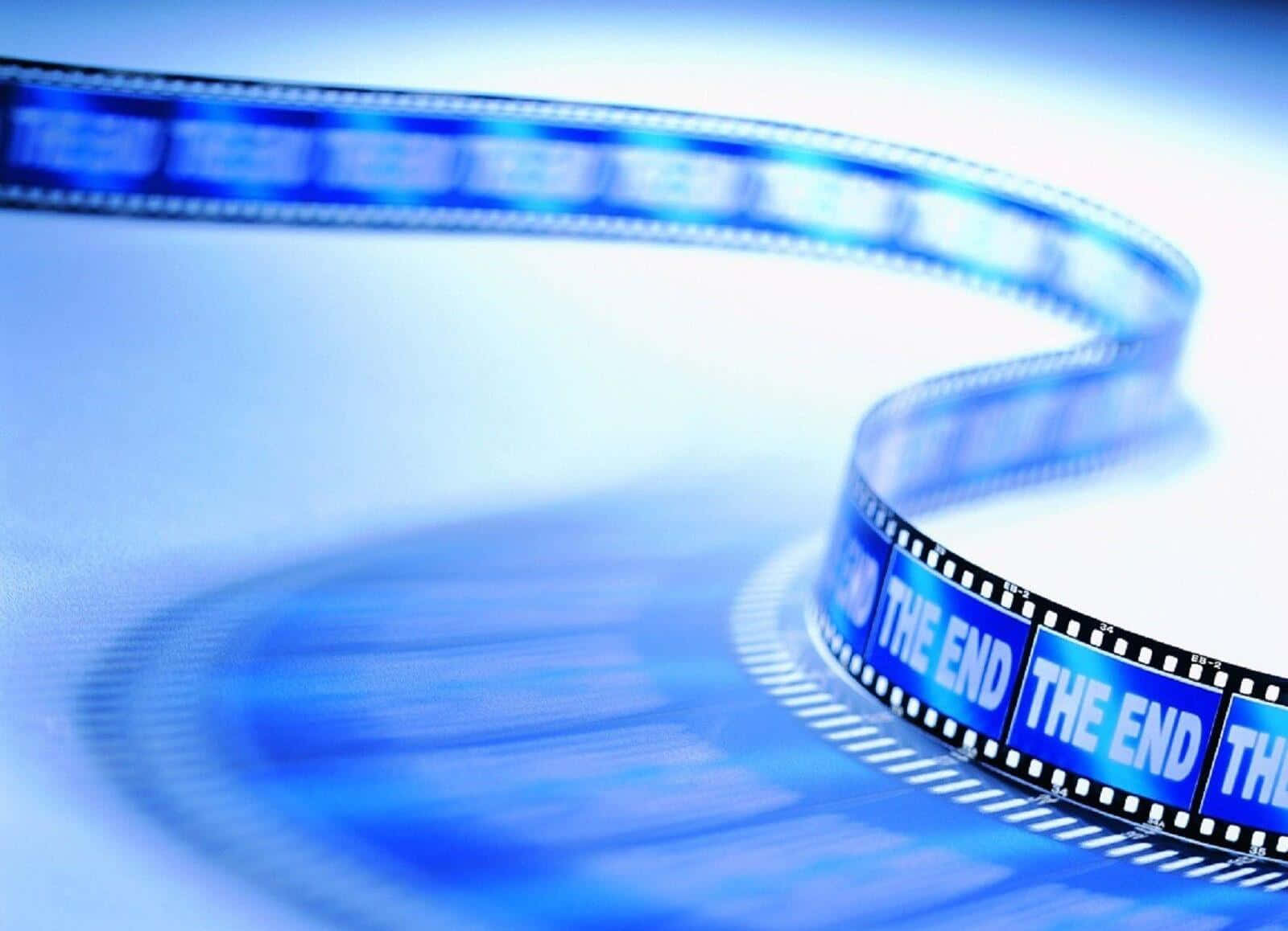 A Blue Film Strip With A Blue Background