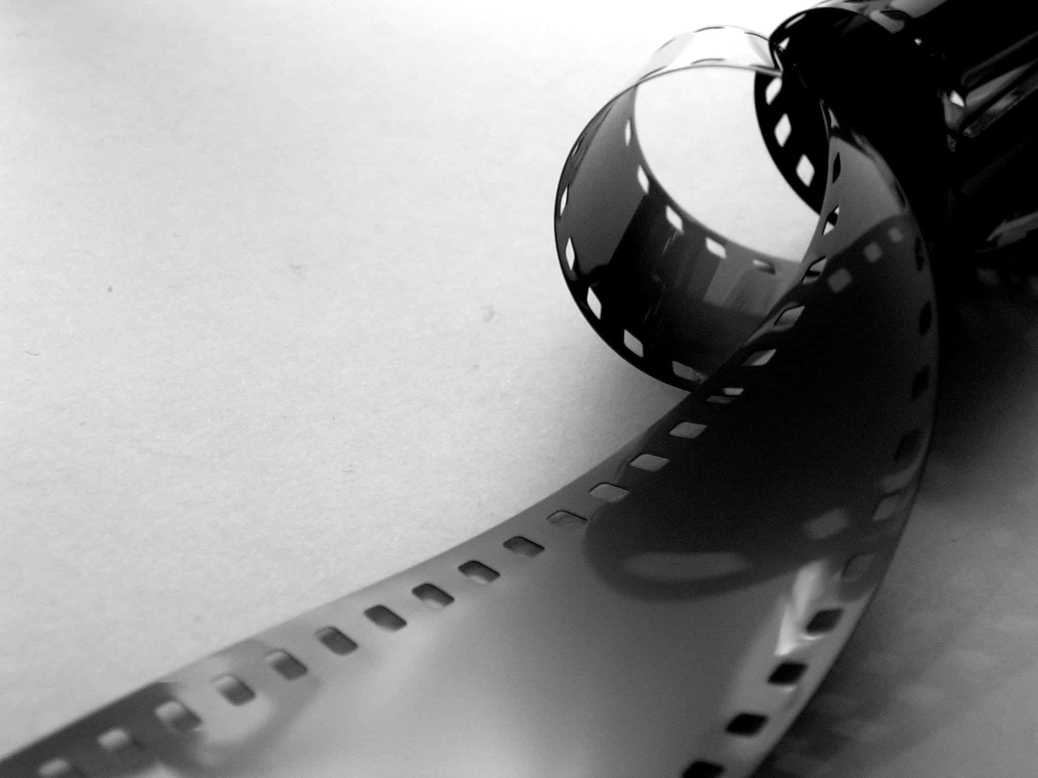 A Black And White Photo Of A Film Strip