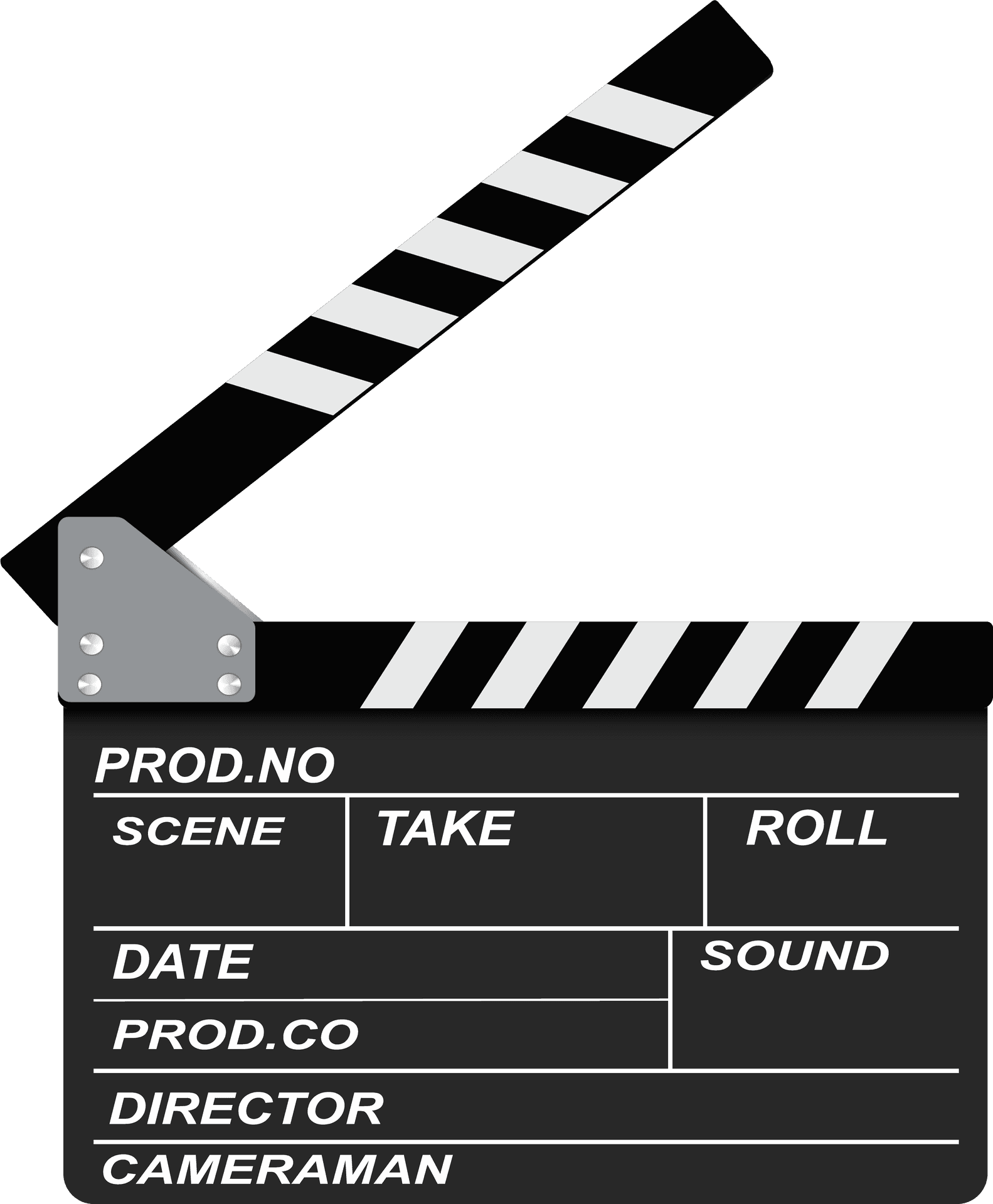 Film Clapperboard Graphic PNG