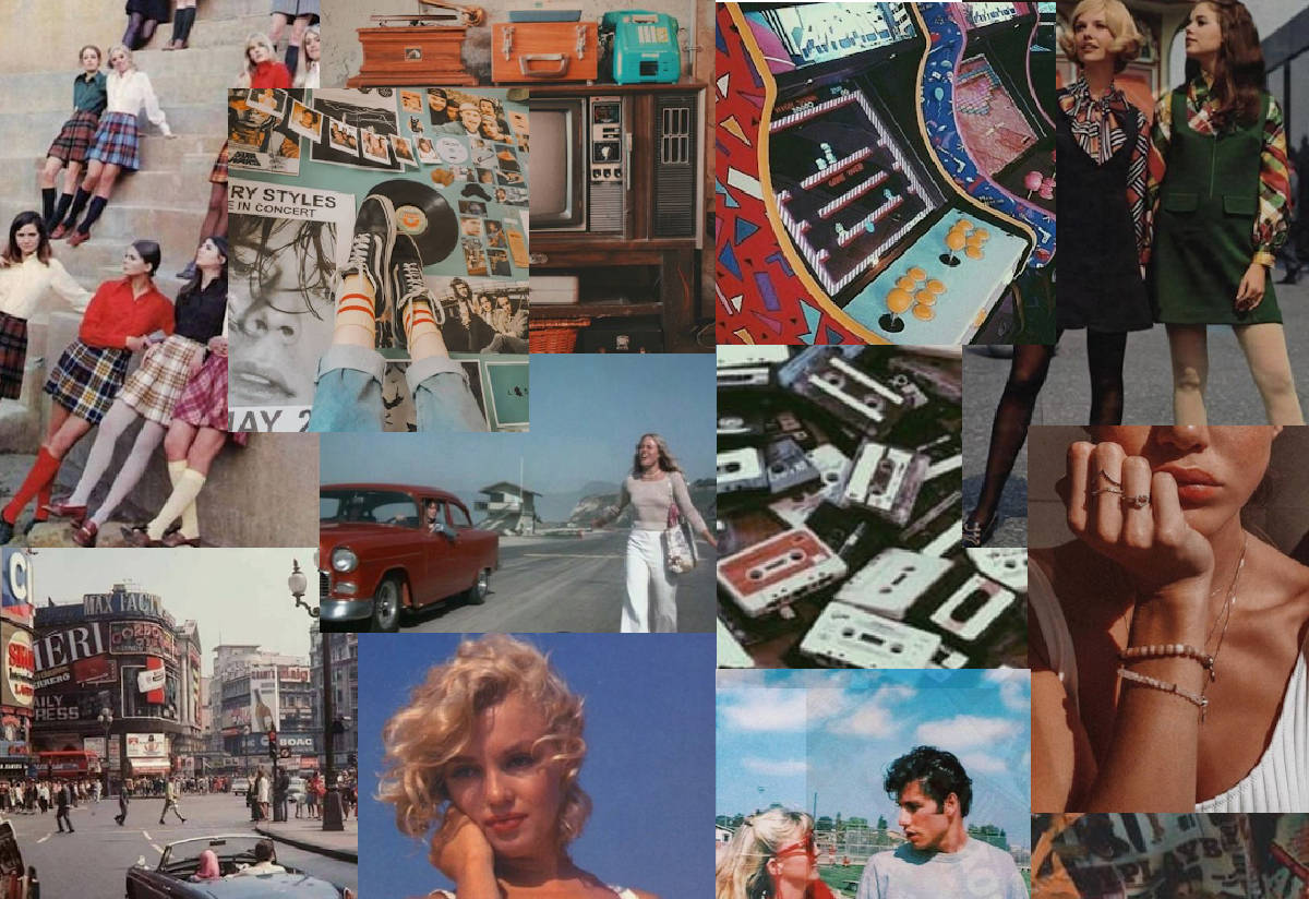 Film Collage Retro Aesthetic For Computer Wallpaper