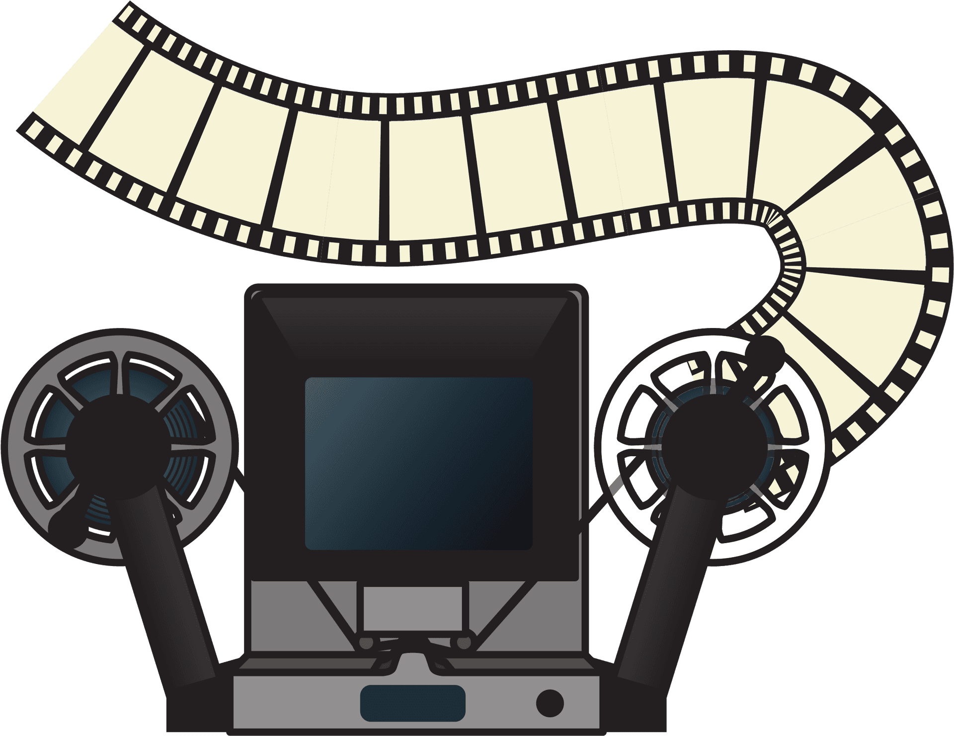 Film Editing Concept Illustration PNG