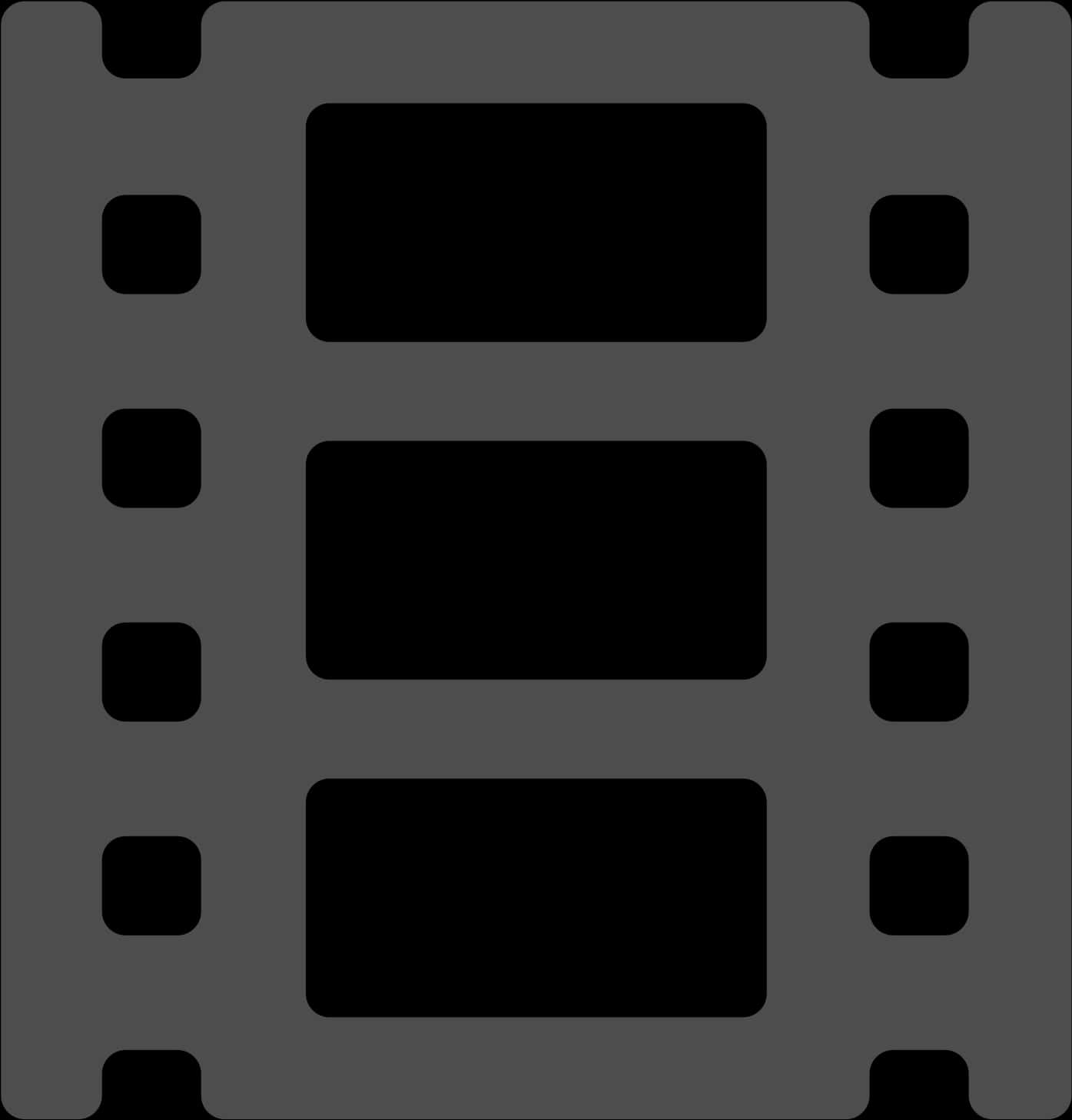 Film Reel Icon Black PNG