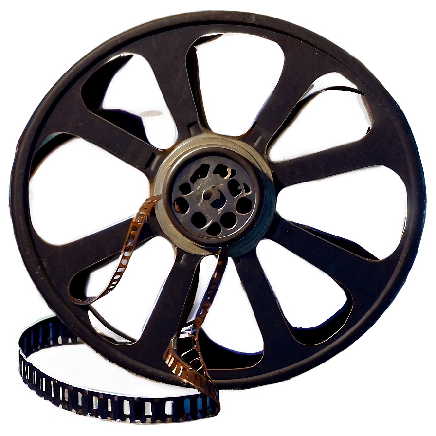 Film Reel On Projector Png 05252024 PNG