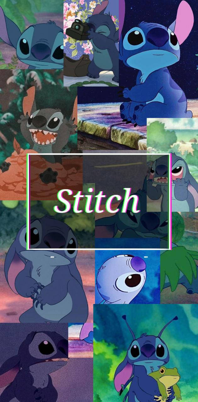 Filmscreenshots Von Stitch Collage Wallpaper