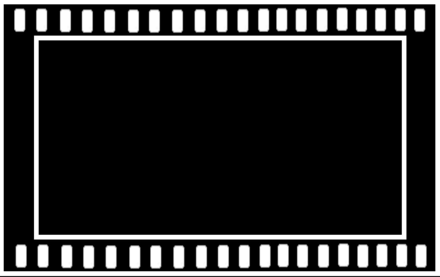 Film Strip Frame Blackand White PNG