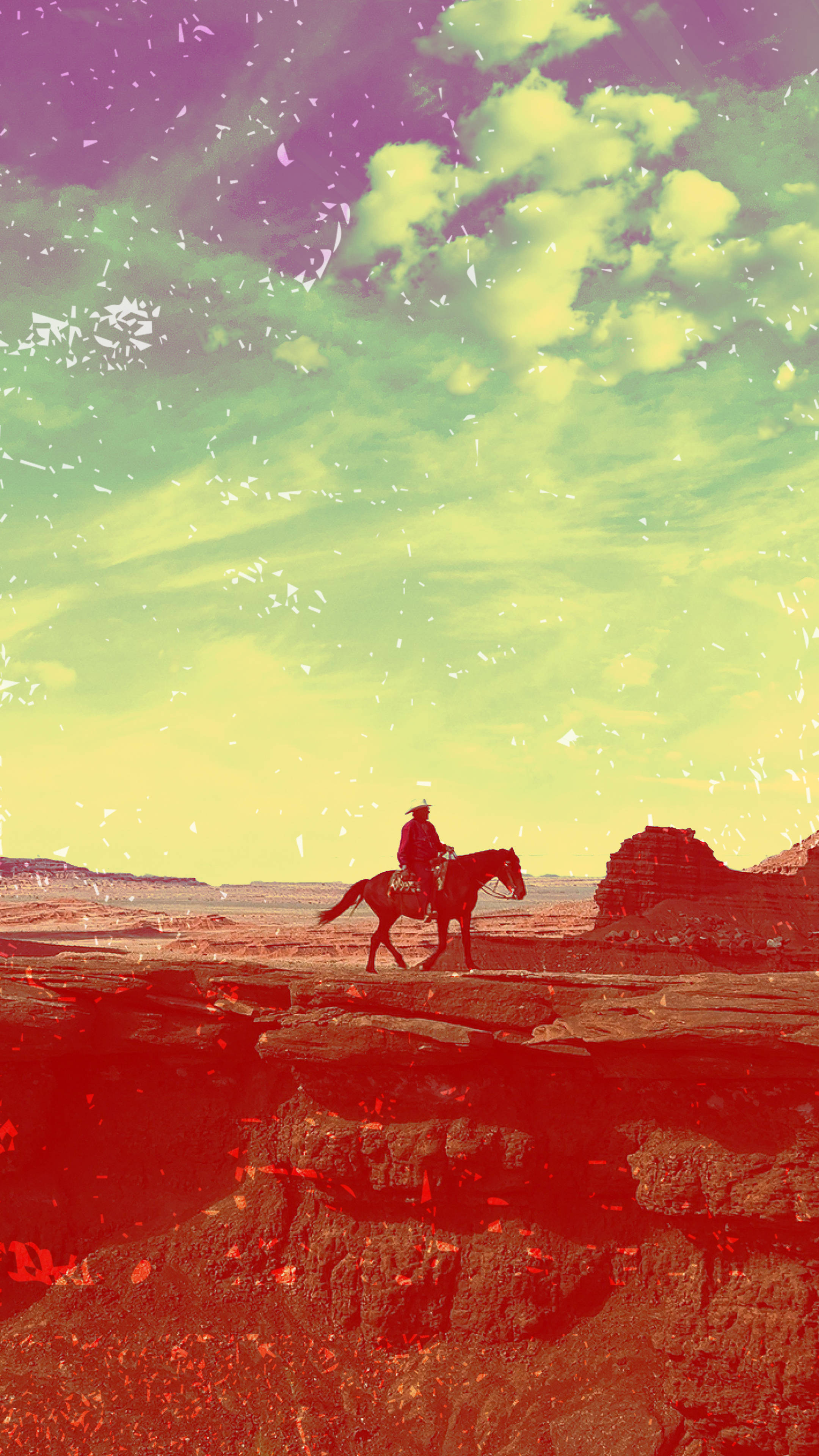 Filtered Western Aesthetic Rider Wallpaper